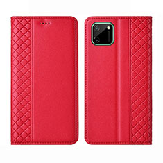 Coque Portefeuille Livre Cuir Etui Clapet L14 pour Realme C11 Rouge