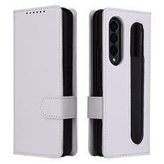 Coque Portefeuille Livre Cuir Etui Clapet L14Z pour Samsung Galaxy Z Fold3 5G Blanc