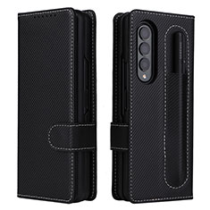 Coque Portefeuille Livre Cuir Etui Clapet L14Z pour Samsung Galaxy Z Fold3 5G Noir