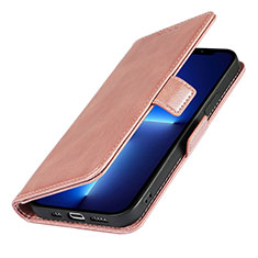 Coque Portefeuille Livre Cuir Etui Clapet L15 pour Apple iPhone 13 Or Rose