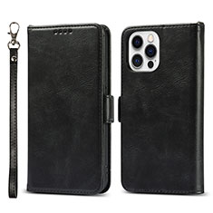 Coque Portefeuille Livre Cuir Etui Clapet L15 pour Apple iPhone 14 Pro Max Noir