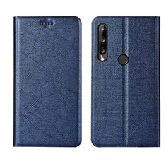 Coque Portefeuille Livre Cuir Etui Clapet L15 pour Huawei Y7p Bleu