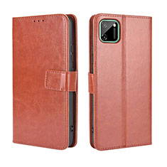 Coque Portefeuille Livre Cuir Etui Clapet L15 pour Realme C11 Marron