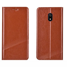 Coque Portefeuille Livre Cuir Etui Clapet L15 pour Xiaomi Redmi 8A Orange