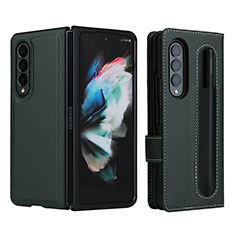 Coque Portefeuille Livre Cuir Etui Clapet L15Z pour Samsung Galaxy Z Fold4 5G Vert