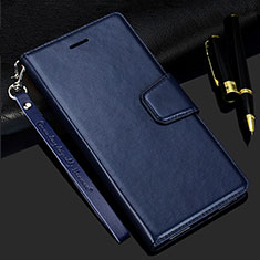 Coque Portefeuille Livre Cuir Etui Clapet L16 pour Realme C11 Bleu