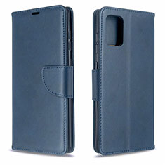 Coque Portefeuille Livre Cuir Etui Clapet L16 pour Samsung Galaxy A71 4G A715 Bleu