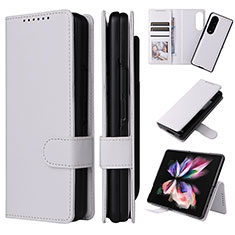 Coque Portefeuille Livre Cuir Etui Clapet L17Z pour Samsung Galaxy Z Fold4 5G Blanc