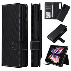 Coque Portefeuille Livre Cuir Etui Clapet L17Z pour Samsung Galaxy Z Fold4 5G Noir