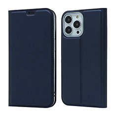 Coque Portefeuille Livre Cuir Etui Clapet L18 pour Apple iPhone 14 Pro Bleu