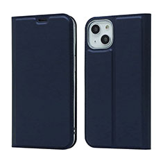 Coque Portefeuille Livre Cuir Etui Clapet L18 pour Apple iPhone 15 Bleu