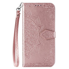 Coque Portefeuille Livre Cuir Etui Clapet L18 pour Huawei P40 Lite E Or Rose