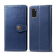 Coque Portefeuille Livre Cuir Etui Clapet L18 pour Samsung Galaxy A41 Bleu