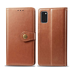 Coque Portefeuille Livre Cuir Etui Clapet L18 pour Samsung Galaxy A41 Marron