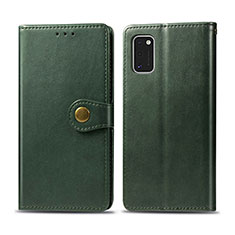 Coque Portefeuille Livre Cuir Etui Clapet L18 pour Samsung Galaxy A41 Vert