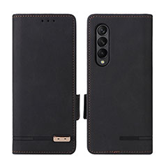 Coque Portefeuille Livre Cuir Etui Clapet L18Z pour Samsung Galaxy Z Fold3 5G Noir