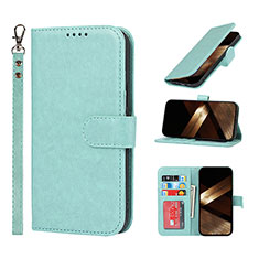 Coque Portefeuille Livre Cuir Etui Clapet L19 pour Apple iPhone 15 Pro Max Vert