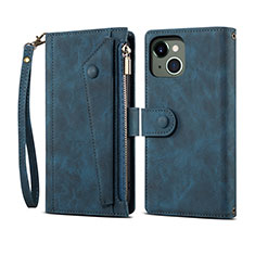 Coque Portefeuille Livre Cuir Etui Clapet L20 pour Apple iPhone 13 Mini Bleu