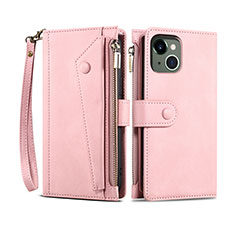 Coque Portefeuille Livre Cuir Etui Clapet L20 pour Apple iPhone 13 Mini Or Rose