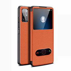 Coque Portefeuille Livre Cuir Etui Clapet L21 pour Huawei Honor 30S Orange