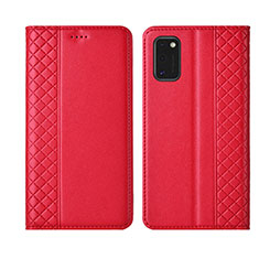 Coque Portefeuille Livre Cuir Etui Clapet L21 pour Samsung Galaxy A41 Rouge