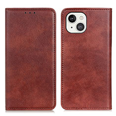 Coque Portefeuille Livre Cuir Etui Clapet L25 pour Apple iPhone 13 Marron