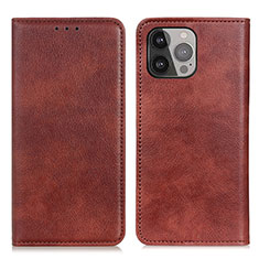 Coque Portefeuille Livre Cuir Etui Clapet L25 pour Apple iPhone 13 Pro Marron