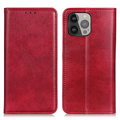 Coque Portefeuille Livre Cuir Etui Clapet L25 pour Apple iPhone 13 Pro Max Rouge