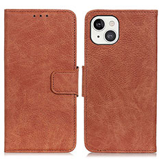 Coque Portefeuille Livre Cuir Etui Clapet L27 pour Apple iPhone 13 Marron