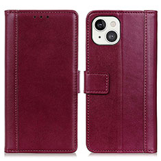 Coque Portefeuille Livre Cuir Etui Clapet L28 pour Apple iPhone 13 Mini Rouge