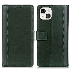 Coque Portefeuille Livre Cuir Etui Clapet L28 pour Apple iPhone 13 Mini Vert