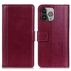 Coque Portefeuille Livre Cuir Etui Clapet L28 pour Apple iPhone 14 Pro Max Rouge