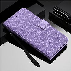 Coque Portefeuille Livre Cuir Etui Clapet L28 pour Samsung Galaxy A71 5G Violet