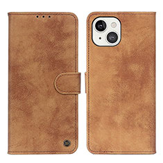 Coque Portefeuille Livre Cuir Etui Clapet L30 pour Apple iPhone 13 Marron