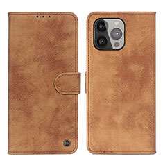 Coque Portefeuille Livre Cuir Etui Clapet L30 pour Apple iPhone 14 Pro Max Marron