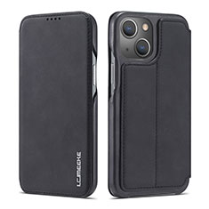 Coque Portefeuille Livre Cuir Etui Clapet LC1 pour Apple iPhone 13 Noir