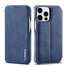 Coque Portefeuille Livre Cuir Etui Clapet LC1 pour Apple iPhone 13 Pro Bleu