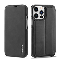 Coque Portefeuille Livre Cuir Etui Clapet LC1 pour Apple iPhone 13 Pro Noir