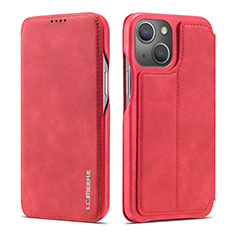 Coque Portefeuille Livre Cuir Etui Clapet LC1 pour Apple iPhone 13 Rouge