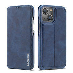 Coque Portefeuille Livre Cuir Etui Clapet LC1 pour Apple iPhone 14 Plus Bleu