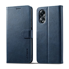 Coque Portefeuille Livre Cuir Etui Clapet LC1 pour Oppo A18 Bleu