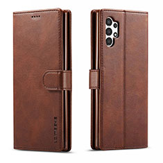 Coque Portefeuille Livre Cuir Etui Clapet LC1 pour Samsung Galaxy A13 4G Marron