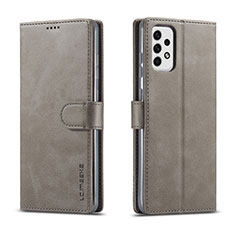 Coque Portefeuille Livre Cuir Etui Clapet LC1 pour Samsung Galaxy A23 4G Gris