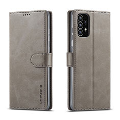 Coque Portefeuille Livre Cuir Etui Clapet LC1 pour Samsung Galaxy A53 5G Gris