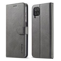 Coque Portefeuille Livre Cuir Etui Clapet LC1 pour Samsung Galaxy M32 4G Gris