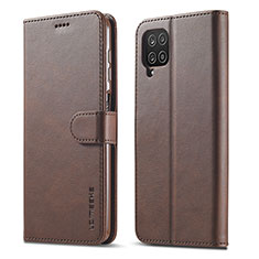 Coque Portefeuille Livre Cuir Etui Clapet LC1 pour Samsung Galaxy M32 4G Marron