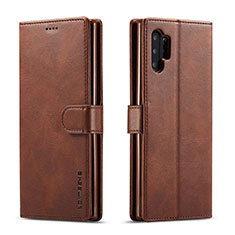 Coque Portefeuille Livre Cuir Etui Clapet LC1 pour Samsung Galaxy M32 5G Marron