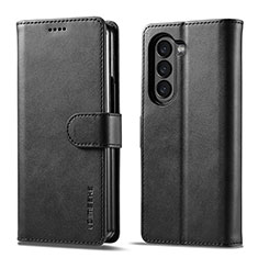 Coque Portefeuille Livre Cuir Etui Clapet LC1 pour Samsung Galaxy Z Fold5 5G Noir