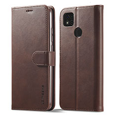 Coque Portefeuille Livre Cuir Etui Clapet LC1 pour Xiaomi Redmi 9 Activ Marron