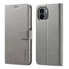 Coque Portefeuille Livre Cuir Etui Clapet LC1 pour Xiaomi Redmi A2 Gris